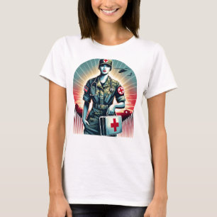 Empowering Army Nurse T-shirt – Eerbetoon
