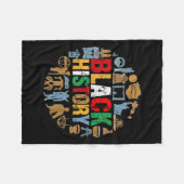 Empowering Black History Month Draag 2 Fleece Deken (Voorkant (Horizontaal))