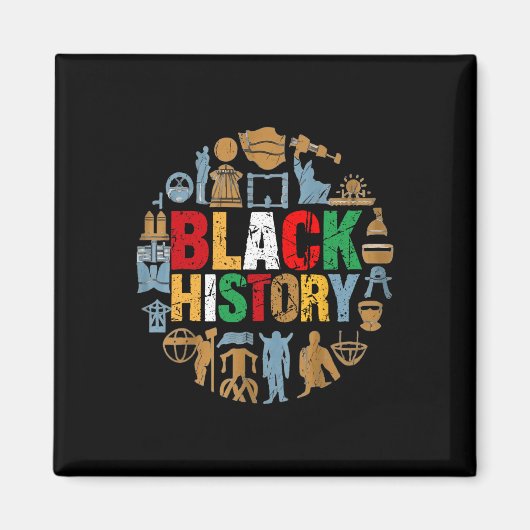 Empowering Black History Month Draag 2 Magneet (Voorkant)
