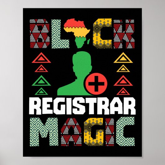 Empowering Black Registrator Magic Afro-Amerikaans Poster (Voorkant)