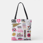Empowering Girl Power Stijlvol en functioneel Tote Bag (Achterkant)
