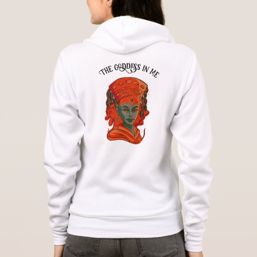 Empowering Goddess Art Spirituele Vrouwelijke Krac Hoodie (Achterkant)