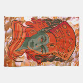 Empowering Goddess Art Spirituele Vrouwelijke Krac Theedoek (Horizontaal)