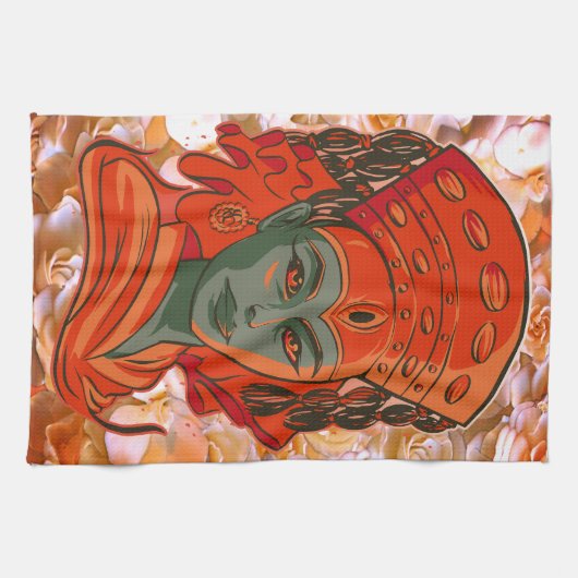 Empowering Goddess Art Spirituele Vrouwelijke Krac Theedoek (Horizontaal)