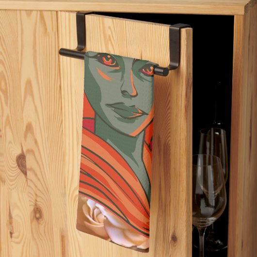 Empowering Goddess Art Spirituele Vrouwelijke Krac Theedoek (Derde Gevouwen)