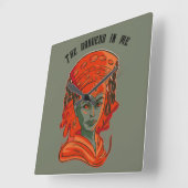 Empowering Goddess Art Spirituele Vrouwelijke Krac Vierkante Klok (Hoek)