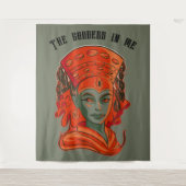 Empowering Goddess Art Spirituele Vrouwelijke Krac Wandkleed (Voorkant)