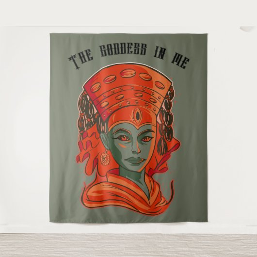 Empowering Goddess Art Spirituele Vrouwelijke Krac Wandkleed (Voorkant)