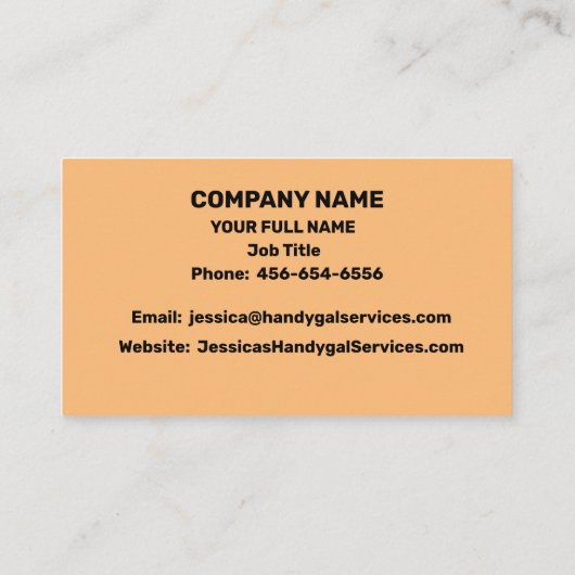 Empowering Handy Gal Visitekaartje (Achterkant)