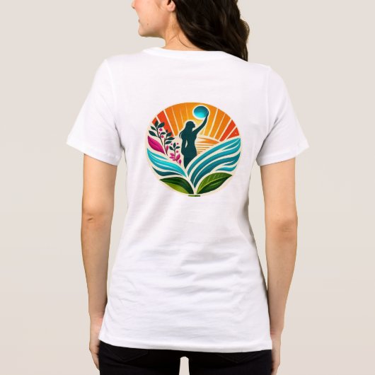 Empowering Humanity V-hals Tri-Blend Shirt (Achterkant)
