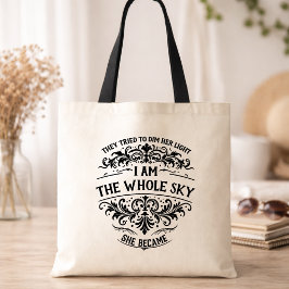Empowering I Am the Whole Sky Dames Vintage Tote Bag
