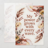 Empowering Labor Wave Affirmation Art Feestdagenkaart (Voorkant / Achterkant)