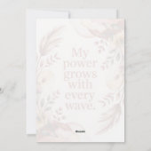 Empowering Labor Wave Affirmation Art Feestdagenkaart (Achterkant)