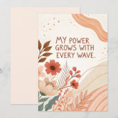 Empowering Pregnancy Wave Strength Art Feestdagenkaart (Voorkant / Achterkant)