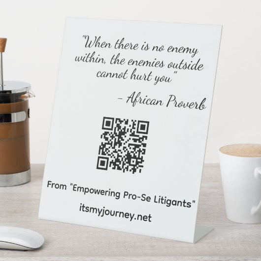 Empowering Pro-Se Pedastal Reclamebord Met Voetstuk (Insitu)