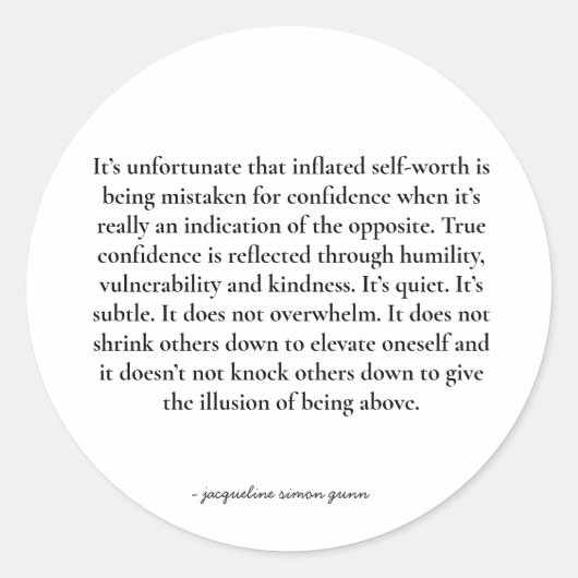 Empowering quote ronde sticker (Voorkant)