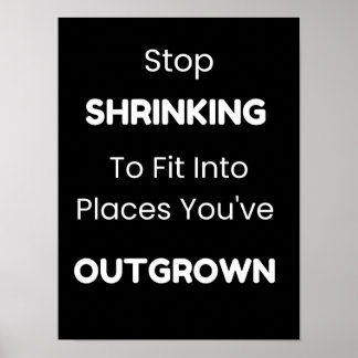 Empowering Self Growth Quote Minimalist Poster