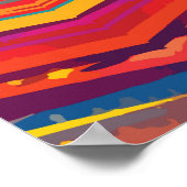 Empowering Surfer Girl Sunset Silhouette Pop Art Poster (Hoek)