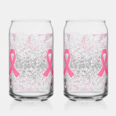 Empowering 'Survivor' Breast Cancer Triumph Blikvorm Glas (Rechts)