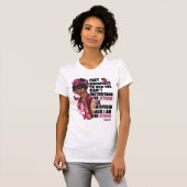 Empowering van zwarte vrouw voor borstkankeronders t-shirt (Voorkant volledig)