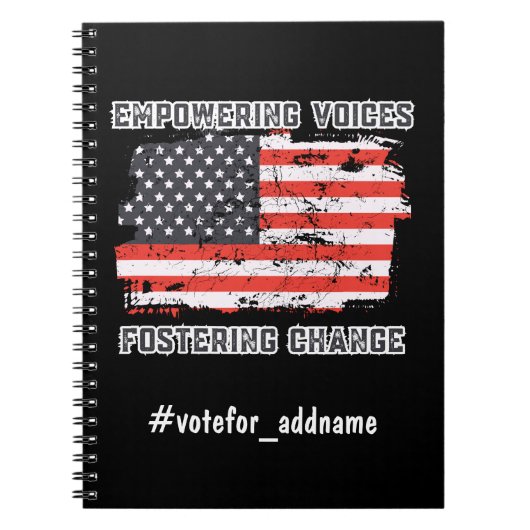 Empowering Voices 2024 Amerikaans President voor d Notitieboek (Voorkant)