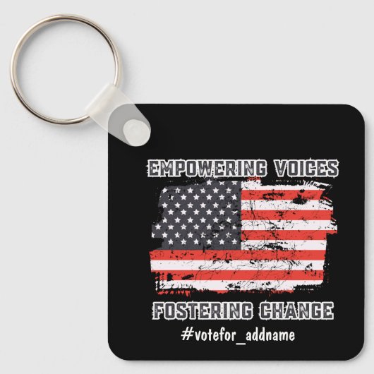 Empowering Voices 2024 presidentsverkiezingen Sleutelhanger (Voorkant)