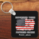 Empowering Voices 2024 presidentsverkiezingen Sleutelhanger (Voorkant)