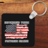 Empowering Voices 2024 presidentsverkiezingen Sleutelhanger (Achterkant)