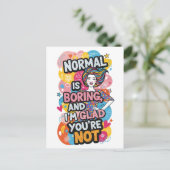 Empowering Woman Pop Art Bold Quote Design Briefkaart (Staand voorkant)