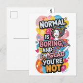 Empowering Woman Pop Art Bold Quote Design Briefkaart (Voorkant / Achterkant)