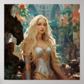 Empowering Woman Warrior Poster | MOTIVATIE FEM (Voorkant)