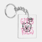 Empowering Women: MEISJES REGELS Kunstwerk Sleutelhanger (Voorkant Links)