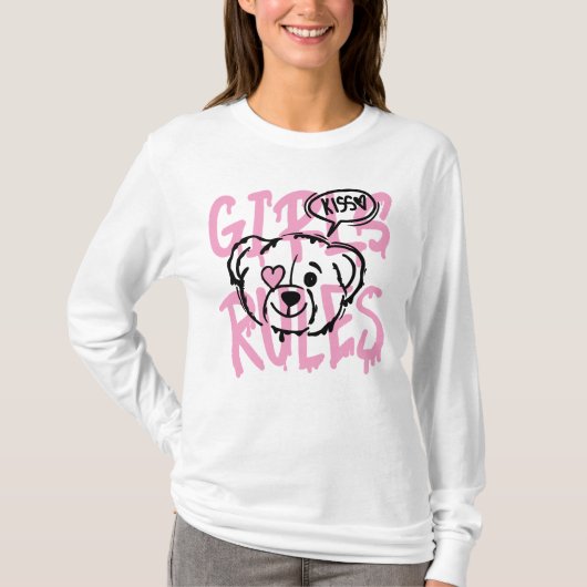 Empowering Women: MEISJES REGELS Kunstwerk T-shirt (Voorkant)