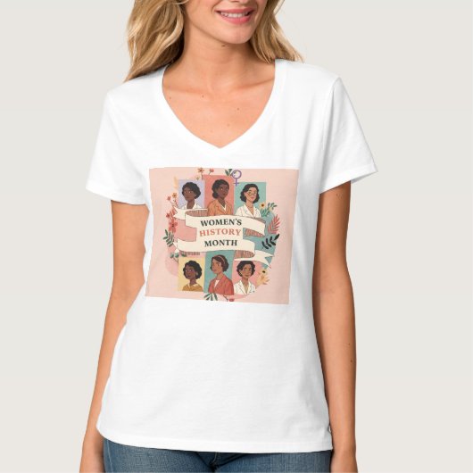 Empowering Women's History Month Graphic T-shirt (Voorkant)