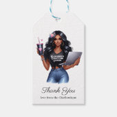 Empowering Zwarte vrouw Crafting Queen Cadeaulabel (Voorkant)