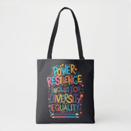 Empowerment en diversiteit Inspirerend Canvas tas