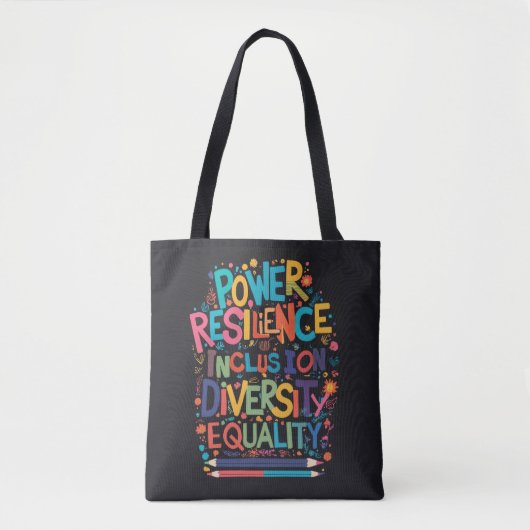 Empowerment en diversiteit Inspirerend Canvas tas (Voorkant)
