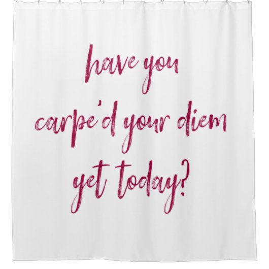 Empowerment en Inspirerend Carpe Diem Douchegordijn (Voorkant)