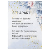 Empowerment gedicht apart zetten klembord (Achterkant)