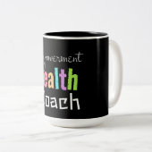 Empowerment Health Coach - Inspirerende Wellness e Tweekleurige Koffiemok (Voorkant rechts)