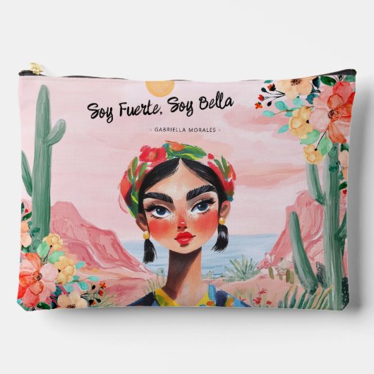 Empowerment in bloei: gepersonaliseerd monogram etui (Voorkant)