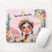 Empowerment in bloei: gepersonaliseerd monogram muismat (Met muis)