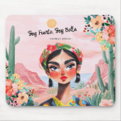 Empowerment in bloei: gepersonaliseerd monogram muismat (Voorkant)