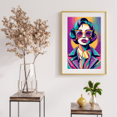 Empowerment in elk tijdperk - Old Retro Boss Lady Poster