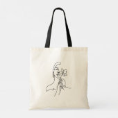 "Empowerment in elke draad." Tote Bag (Achterkant)