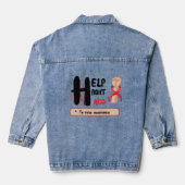 Empowerment in elke steek ,Help Fight AIDS Dag  Denim Jacket (Achterkant)