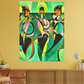 Empowerment is gelijk aan Abstracte aandelenkunst Canvas Afdruk (Insitu (Woonkamer))