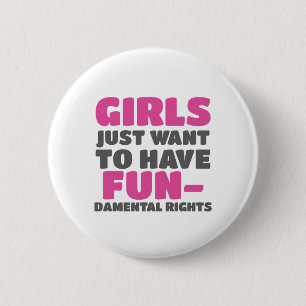 Empowerment meisjes willen grondrechten ronde button 5,7 cm