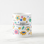 Empowerment Retro Gift, Groovy Floral Affirmatie Koffiemok (Center)