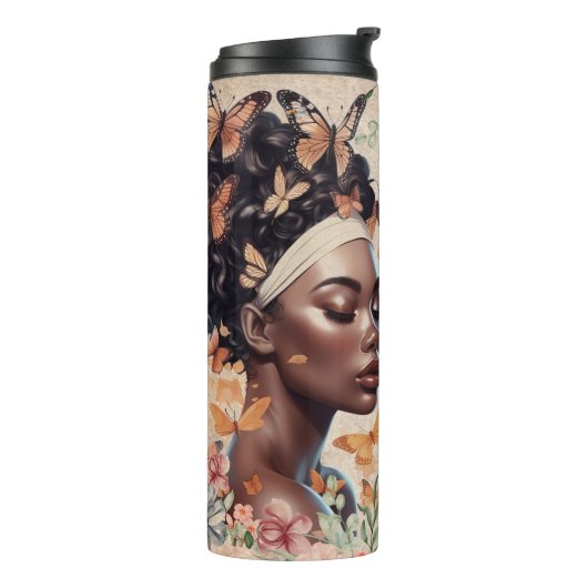 Empowerment van Afro-Amerikaanse vrouwen Thermosbeker (Gedraaid links)